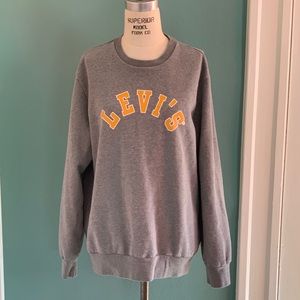 LEVI’S Sweatshirt Gray Crewneck Soft Tunic Medium